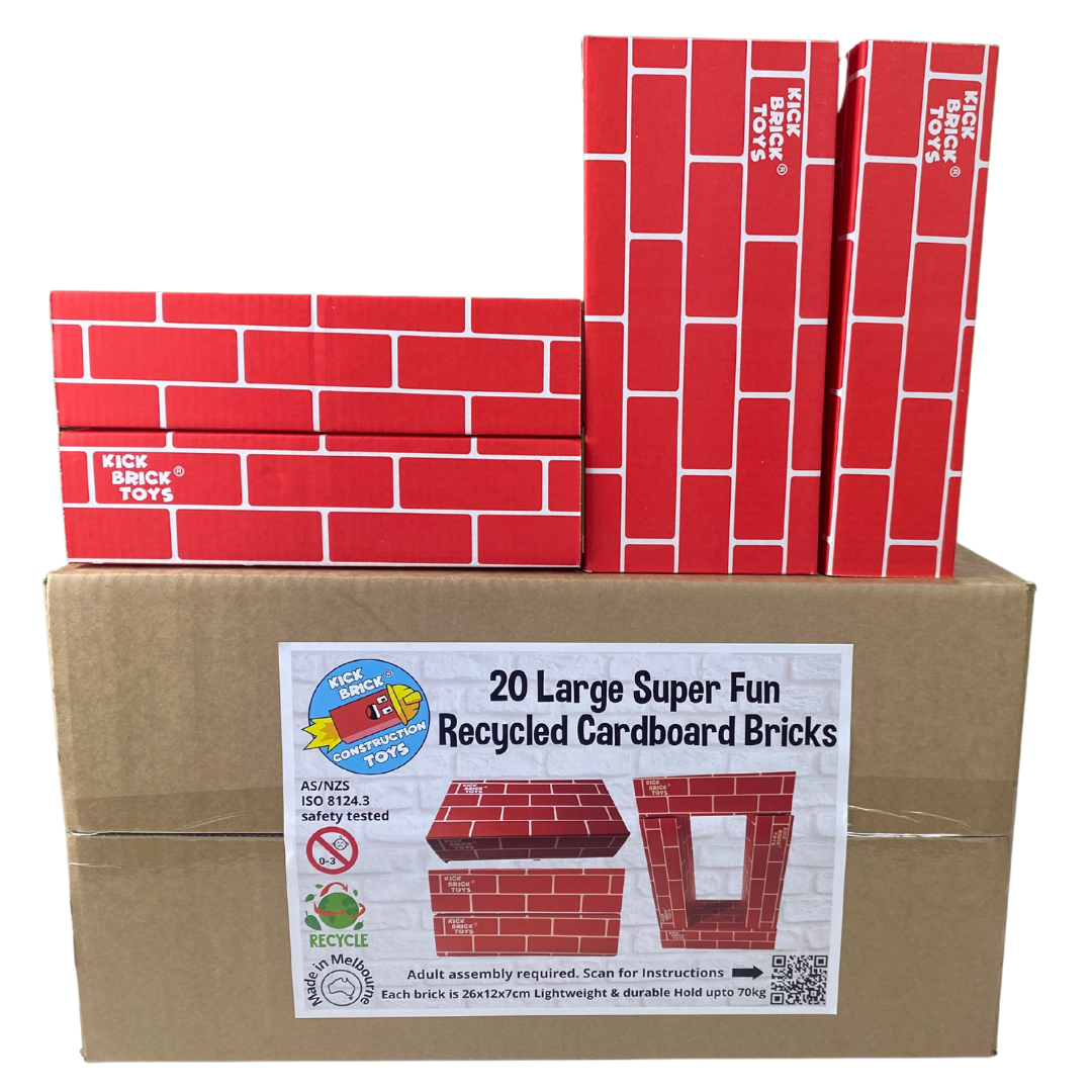 Cardboard store play bricks