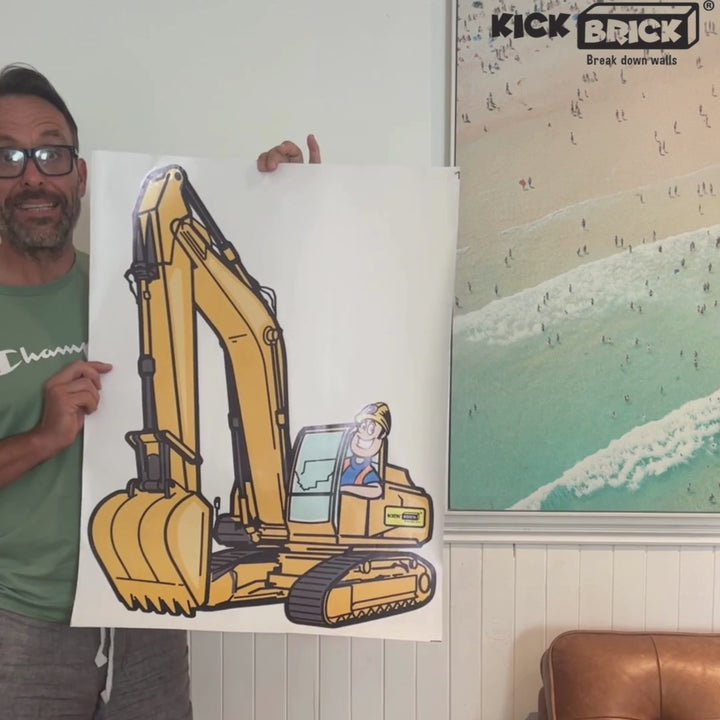 Construction vehicle wall sticker - Bulldozer – KICKBrick