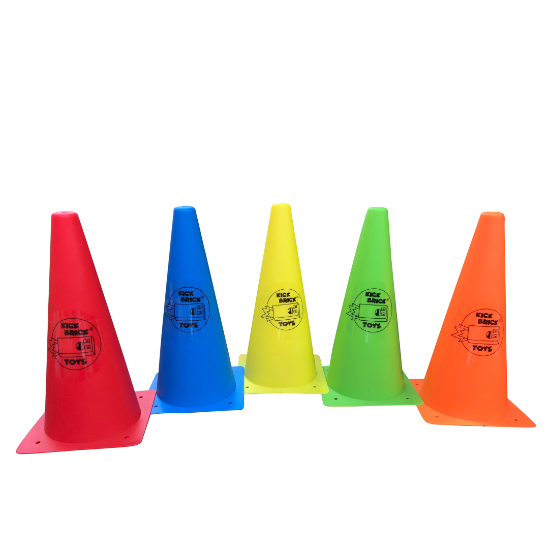 Kick Cones pack of 5 toy traffic cones for kids – KICKBrick