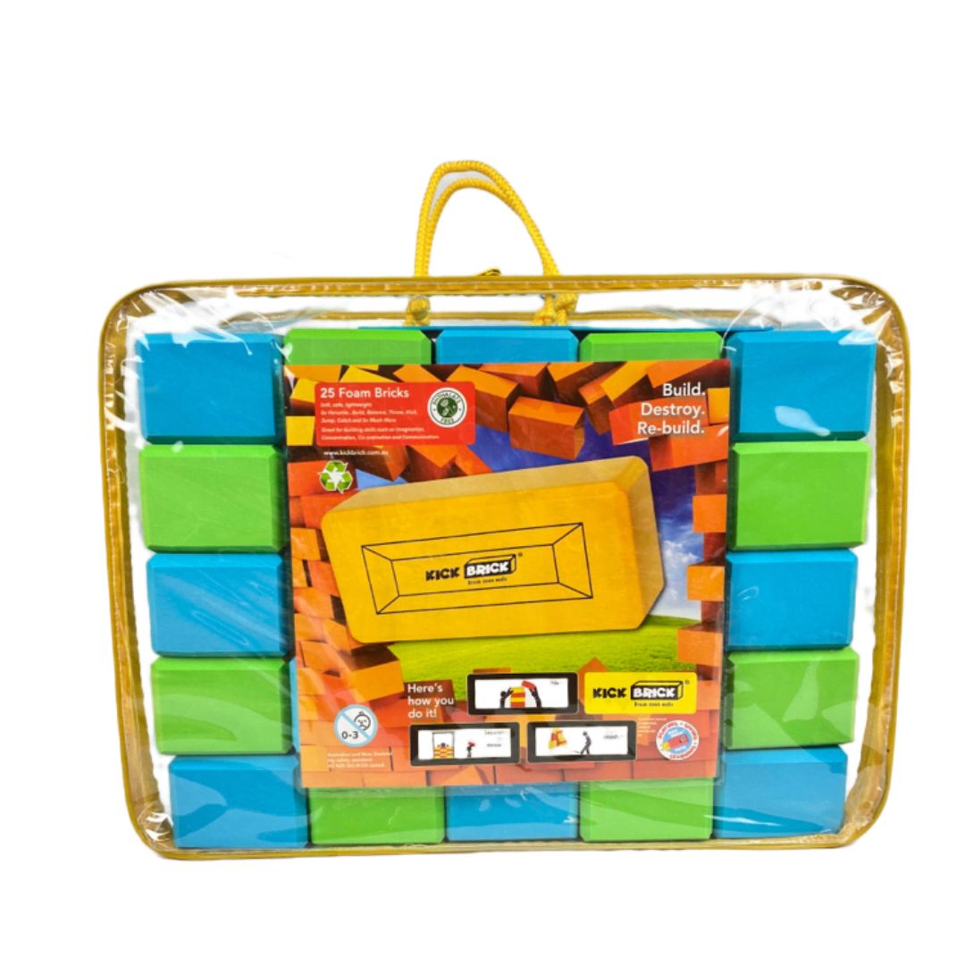 Single Pack of 25 Kickbricks- fun toy building bricks for Kids – KICKBrick
