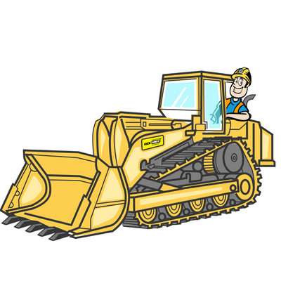 Construction vehicle wall sticker - Bulldozer